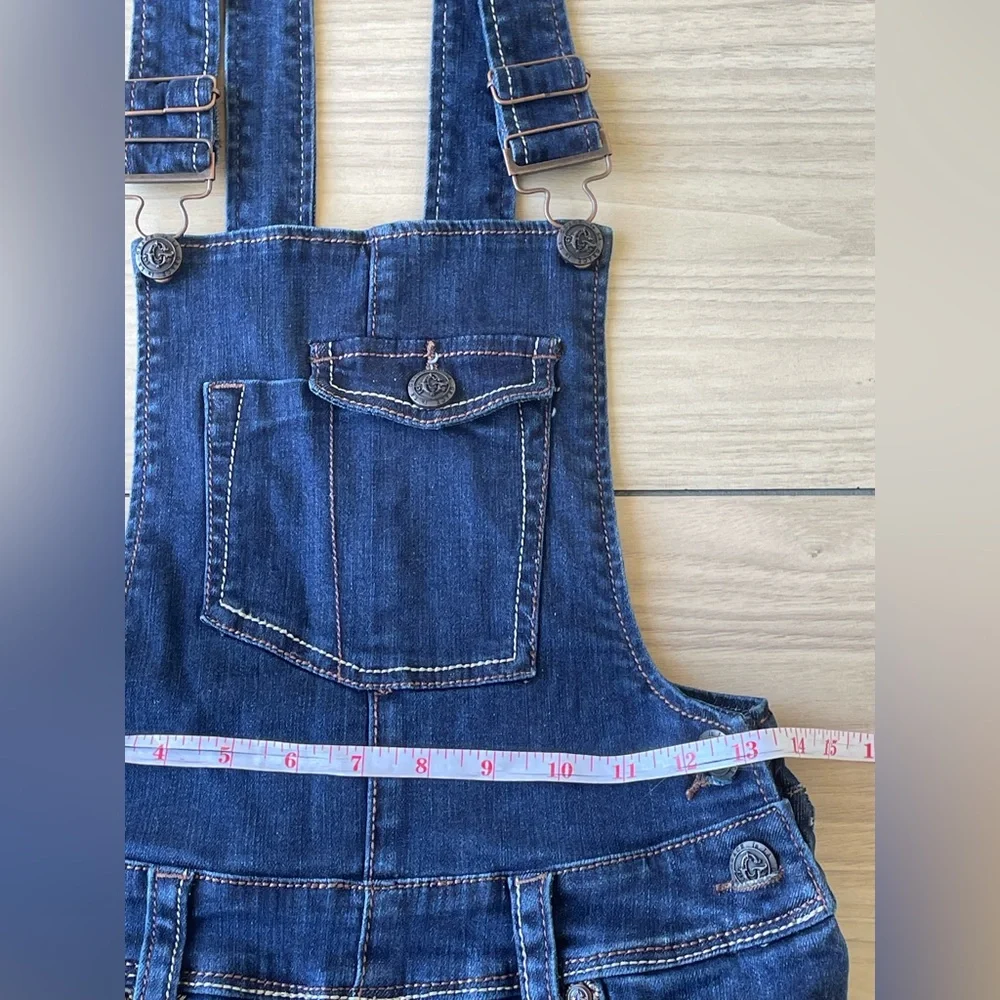 Grace Denim Blue Women's Overalls - Picture 3 of 14